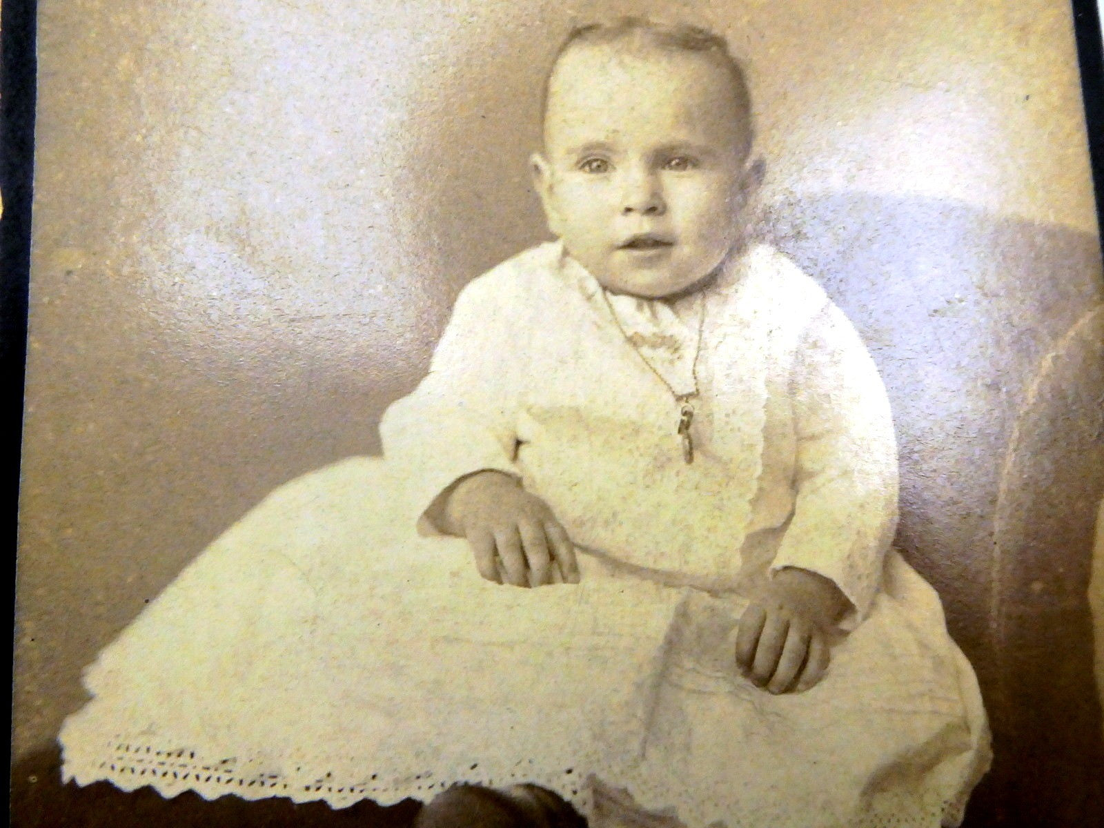 Picture of baby girl vintage antique photograph 4x6" 1880's walter's studio il