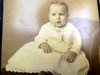 Picture of baby girl vintage antique photograph 4x6" 1880's walter's studio il