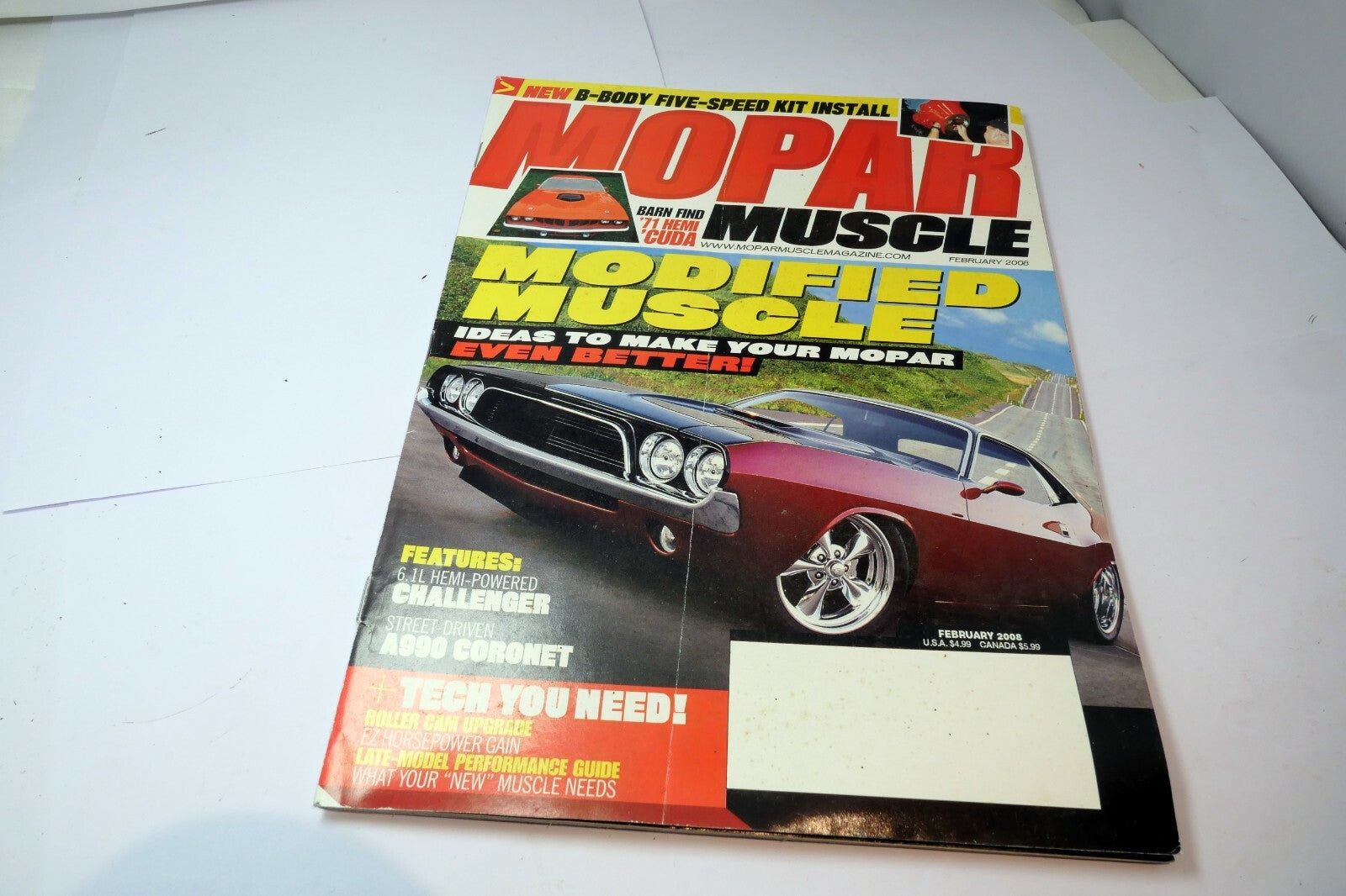 MOPAR Muscle Magazine February 2008 Modified Muscle Barn '71 HEMI Cuda 6.1L