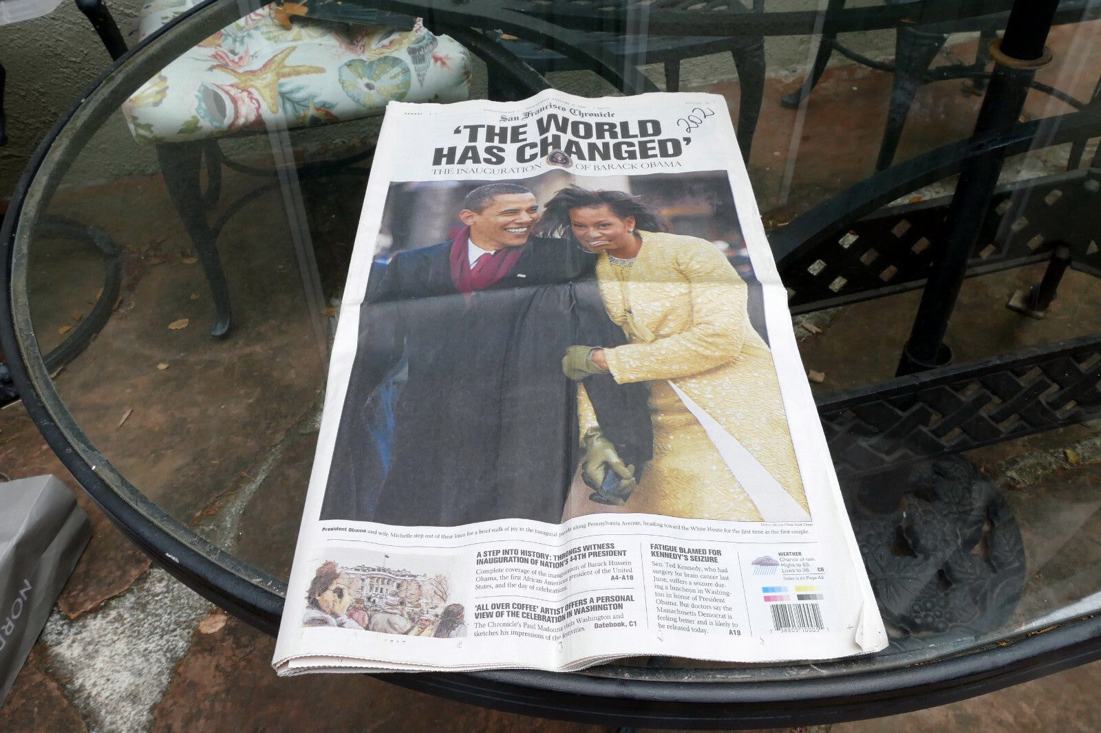 Jan 21st 2009 San Francisco Chronicle OBAMA Inauguration