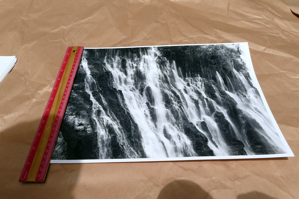 Mt. Shasta California 11X14" Black & white Picture Photo Burney Falls USA