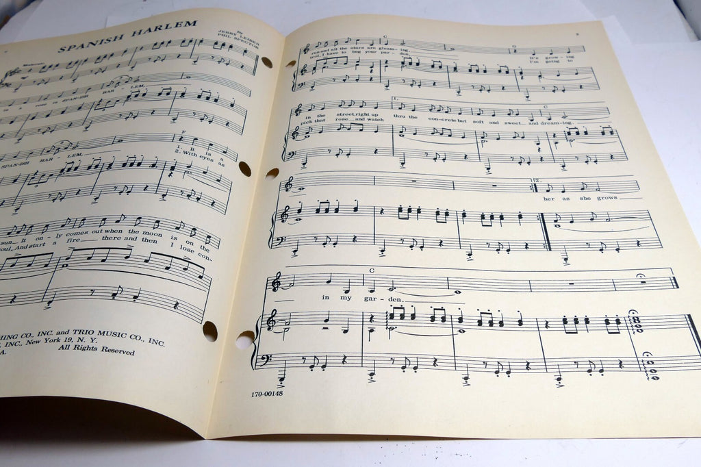 Spanish Harlem Jerry Leiber Phil Spector  1961  Sheet Music E king