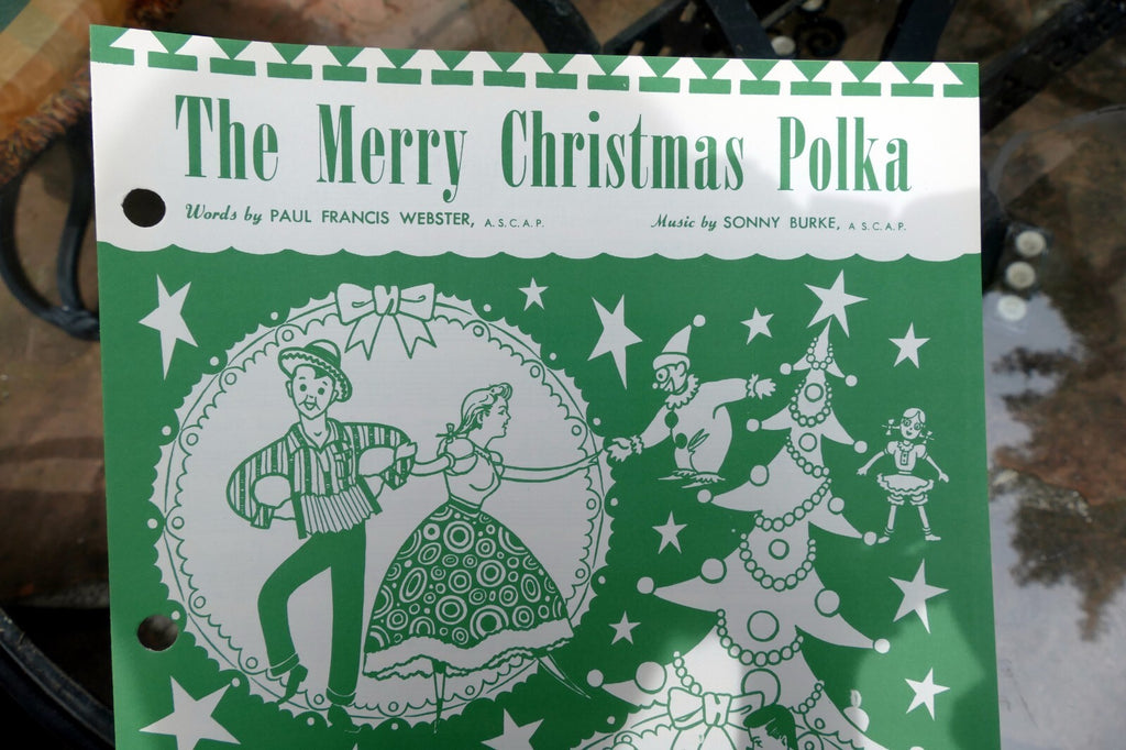 Merry christmas polka paul webster sonny burke 1949 sheet music