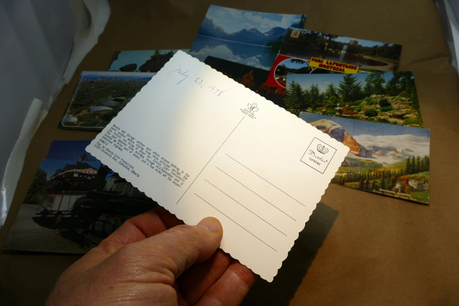 Mix lot of posted Postcard from Canada lot of of 12  1990's