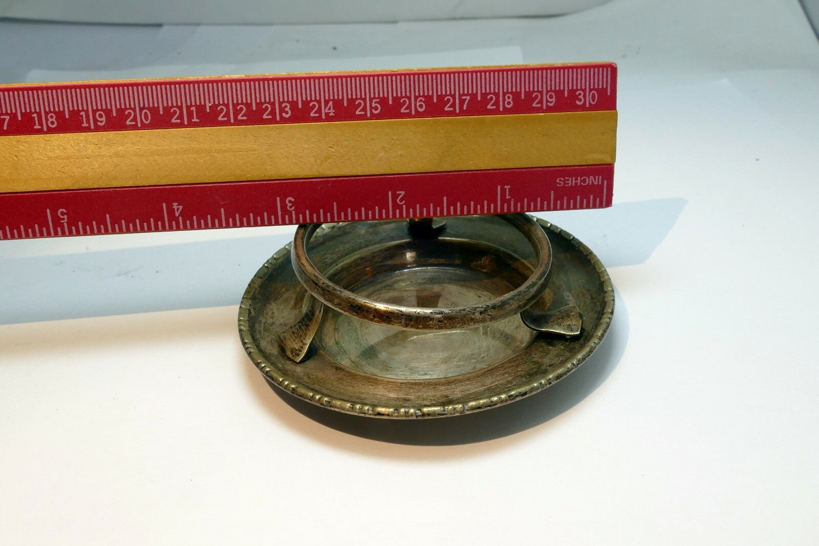 EPNS Candle Holder or Bowl Made in England 3.5 inch Diameter vintage 1890 L.W.LP
