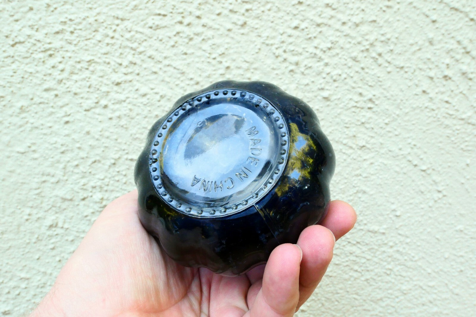 Water bong Hookah Pipe 3" inches tall thick Blue  GLASS