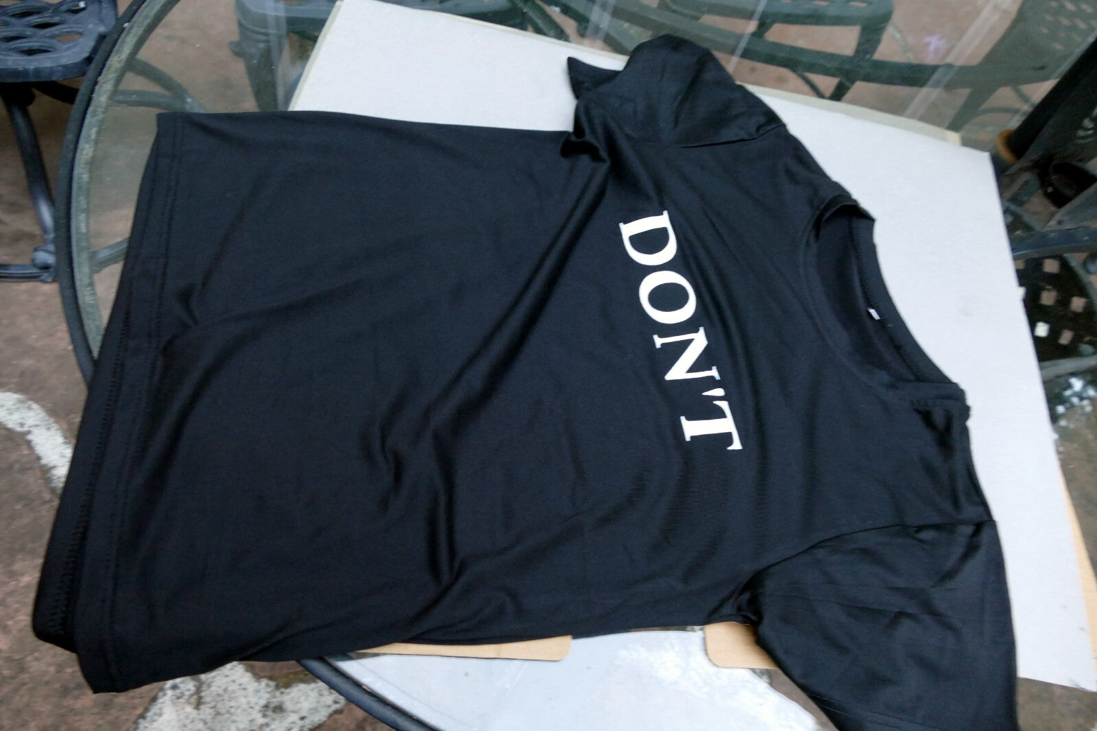 "DON'T" Black Tee shirt  Gift Women's T-Shirt Medium