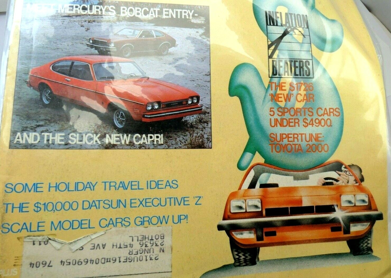 Motor trend magazine december 1974 datsun executive z, new mercury bobcat, capti