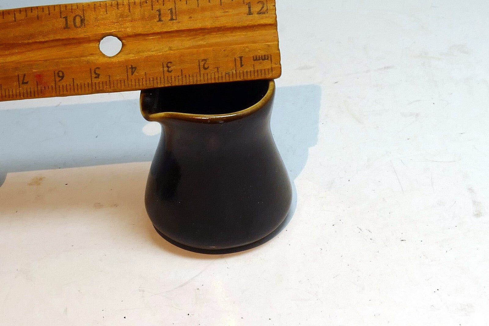Miniature 4cm tall brown Milk Creamer Pitcher