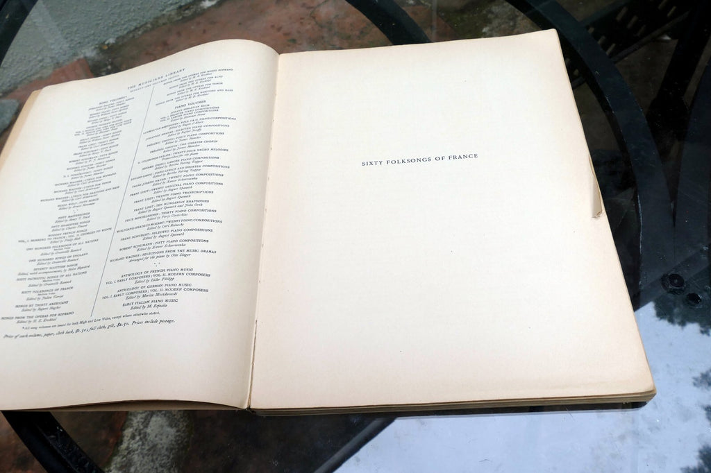 Sixty France Folk-Songs sheet music edited J. Tiersot  1915 Boston USA
