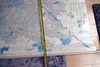 Wall Hanging Santa Clara County Map San Jose Silicon Valley USA 58X42" Ex  Large