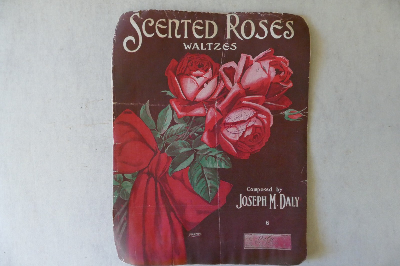 Scented roses waltzes, sheet music 1912, by joseph m. dally, jos. m. daly