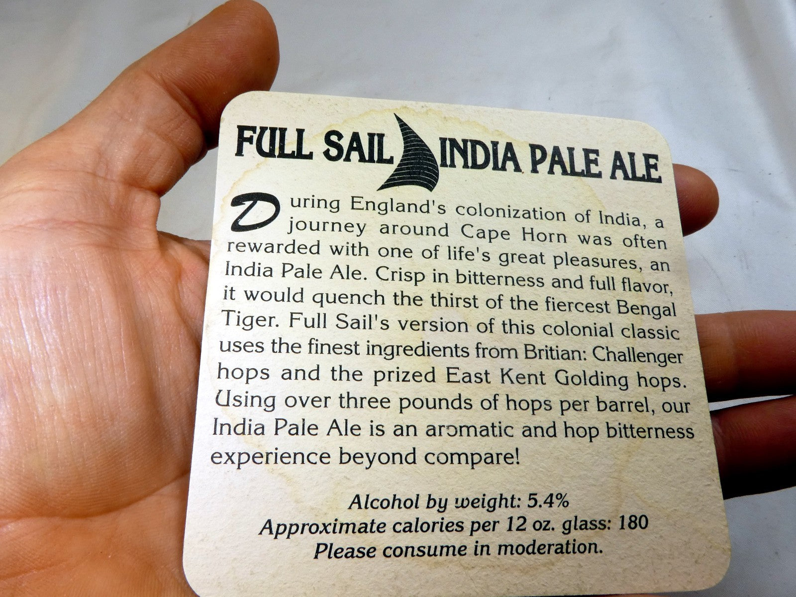 Full Sail IPA Portland Oregon Bar Coaster Beer lot 2