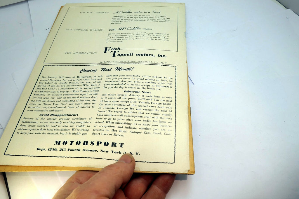 Motor Sport Magazine December 1950