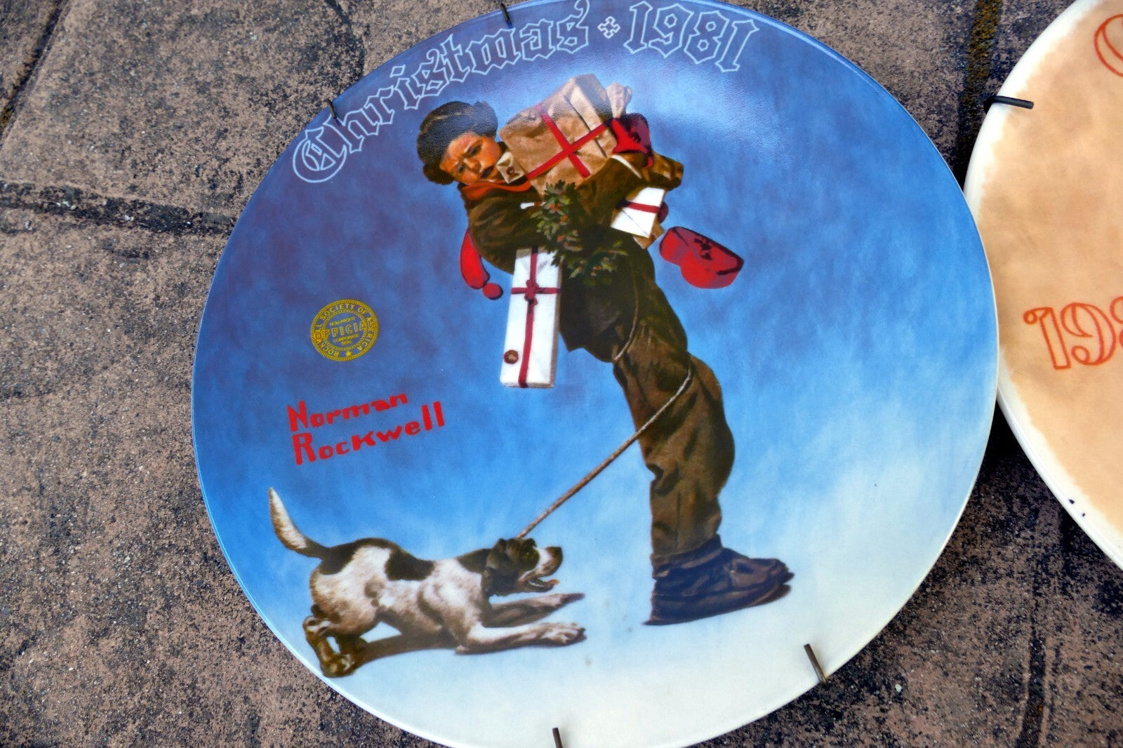 NORMAN ROCKWELL "Christmas Series" Plate Knowles lot of 8 pack