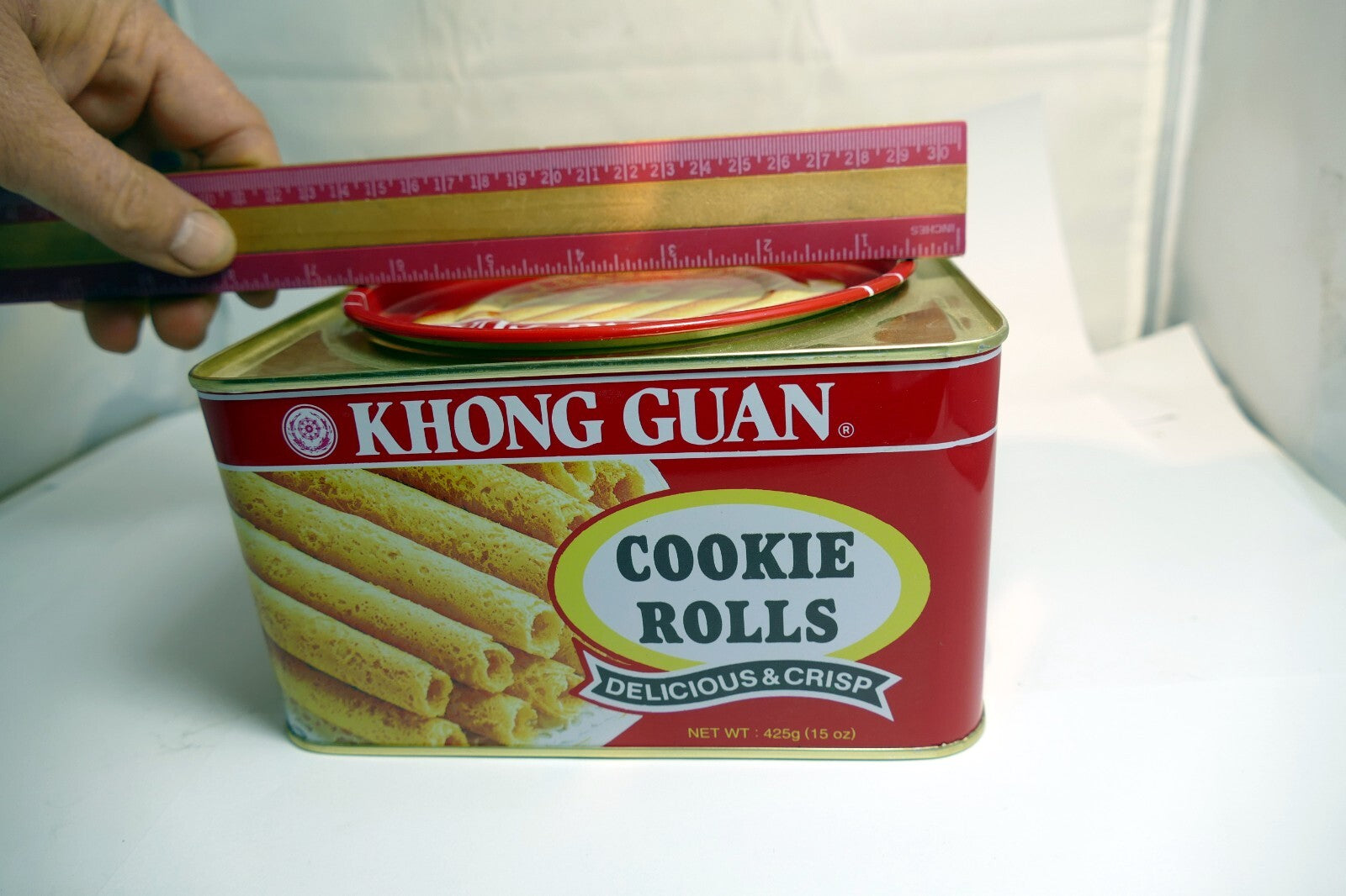 Khong Guan Tin Biscuit Assortment cookie Round Lid Square Large 7X7"