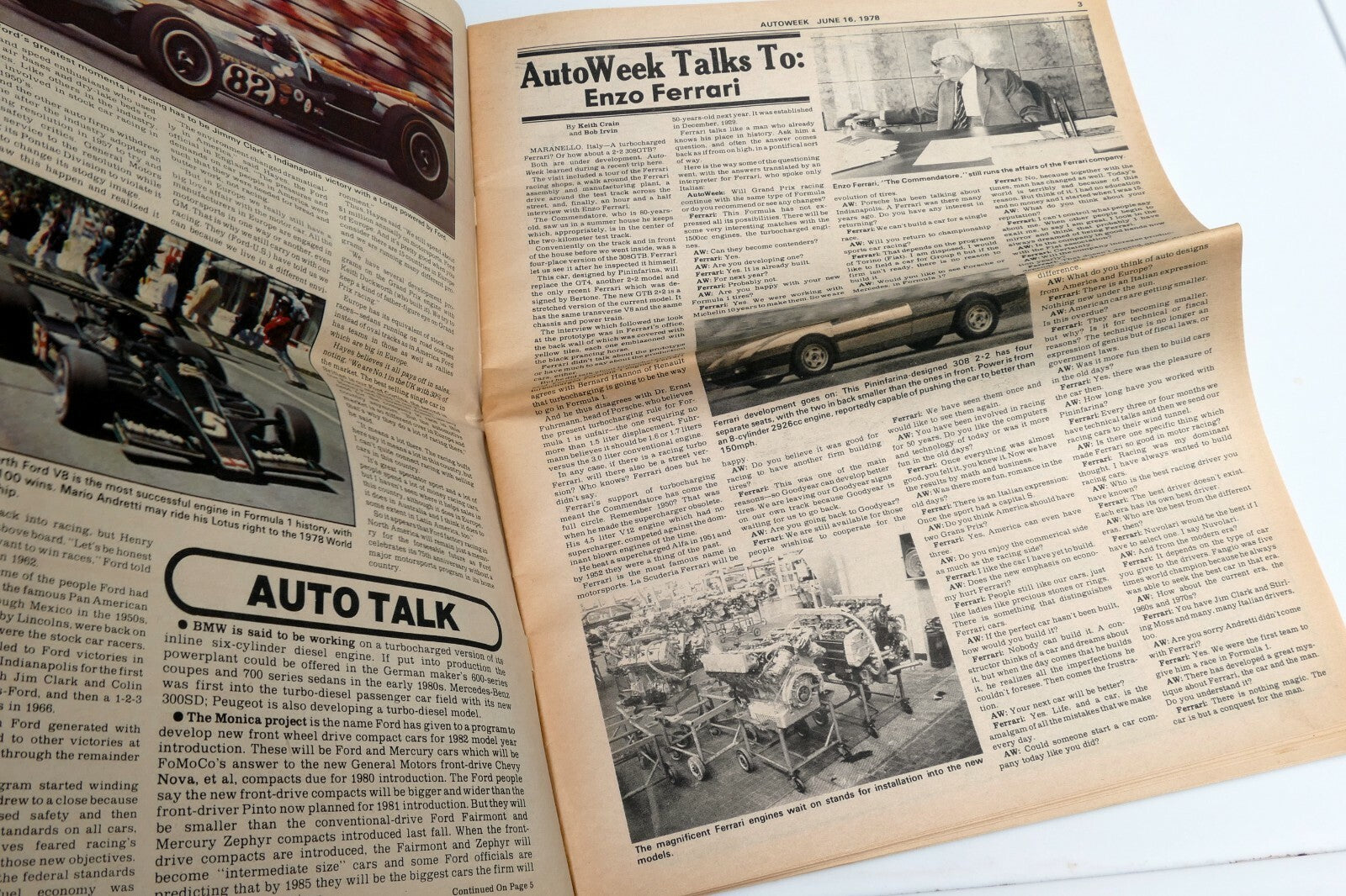 1978 Sept Auto Week Magazine Enzo Ferrari interview Ford 75th anniversary IV