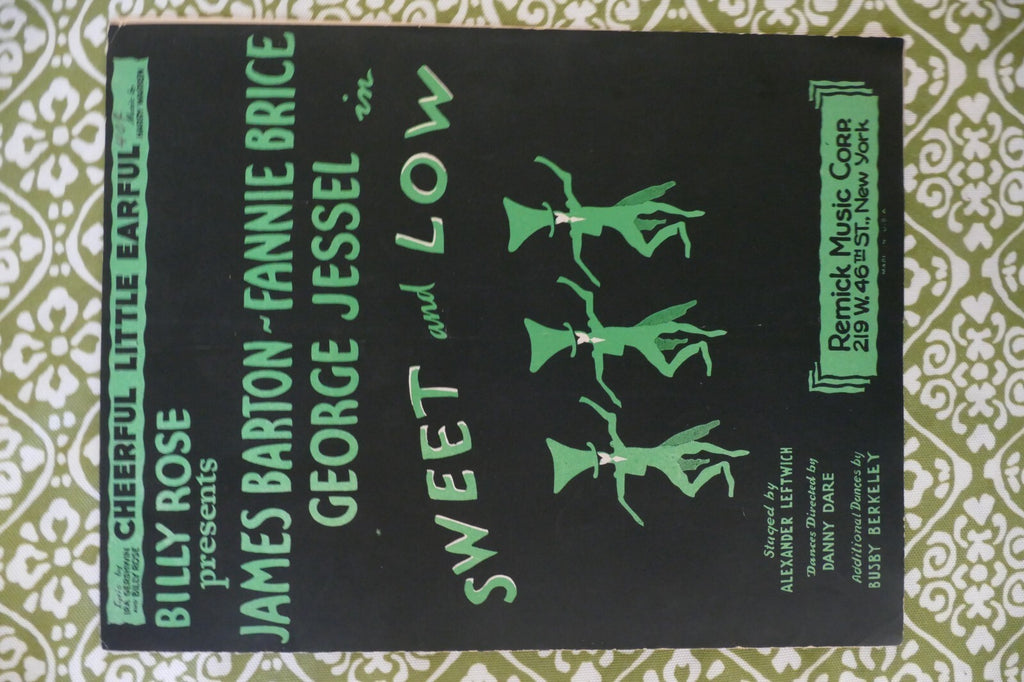 Cheerful little earful by ira gershwin and harry warren from "sweet and low" sheet music