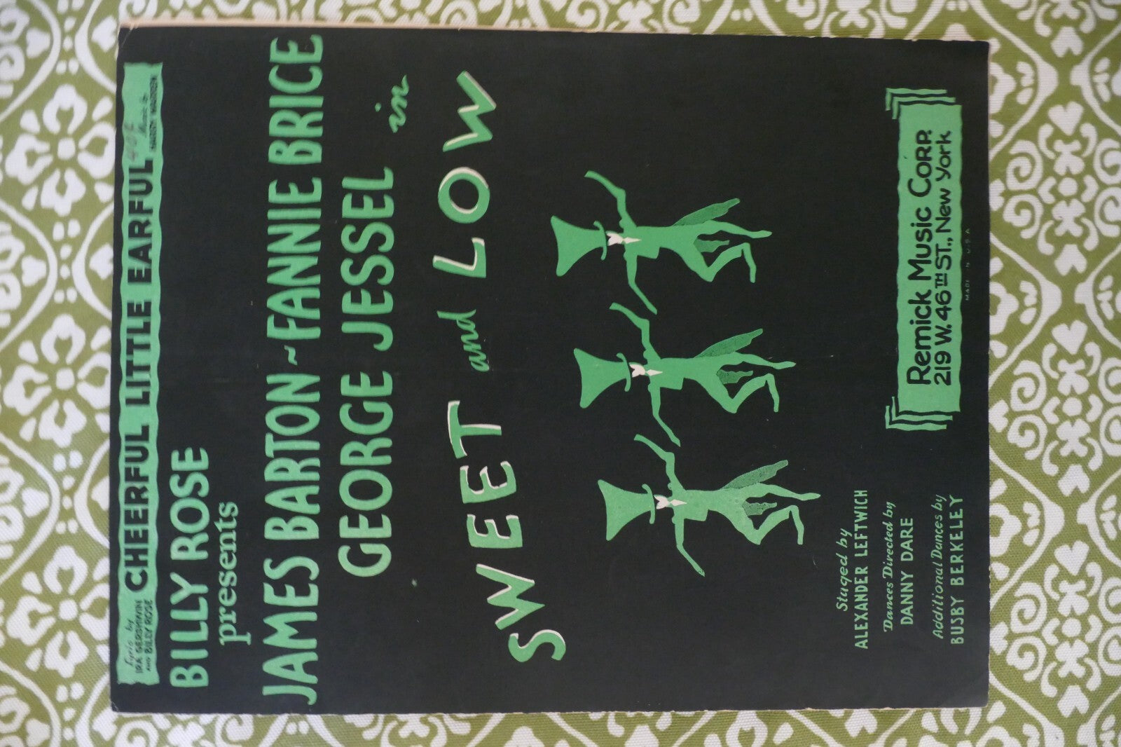 Cheerful little earful by ira gershwin and harry warren from "sweet and low" sheet music