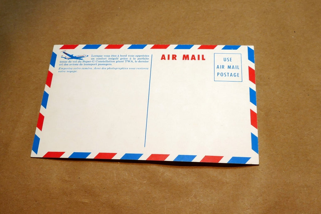 Lockheed Super G Constellation TWA Airlines ADD Postcard unposted