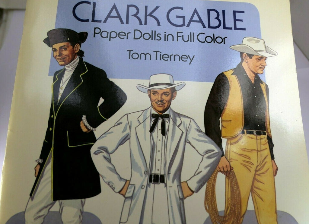 Clark gable paper dolls in full color by tom tierney (1986, paperback )