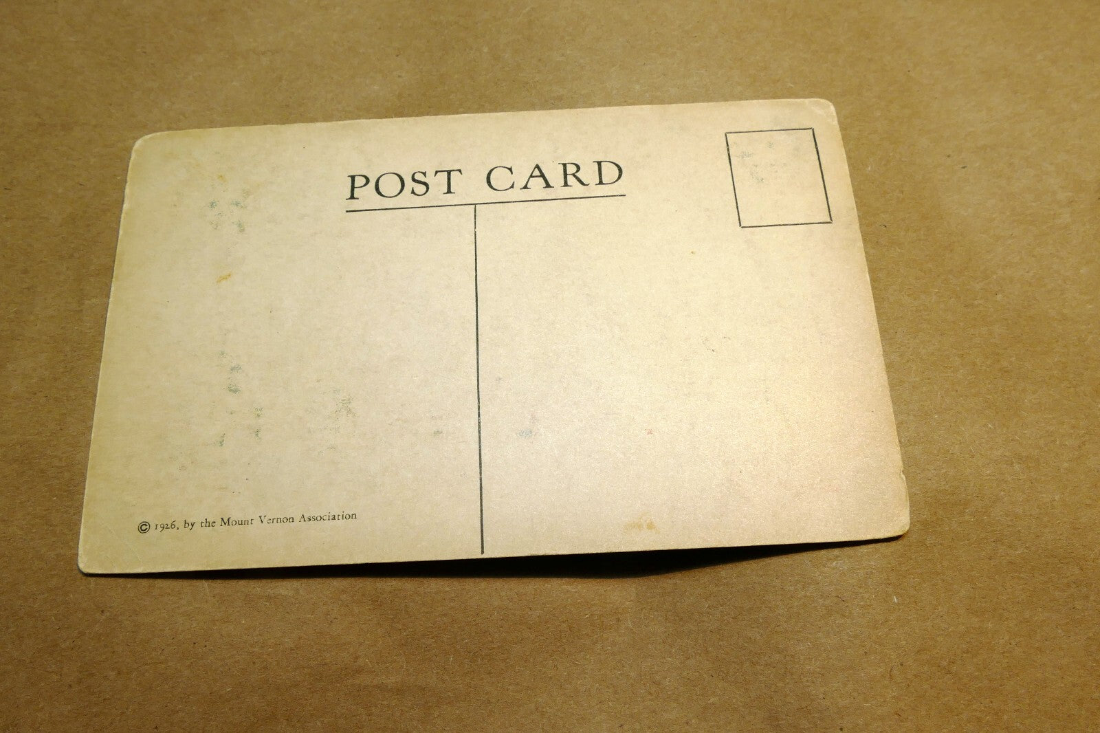 Mount Vernon VA 1926 postcard - unposted