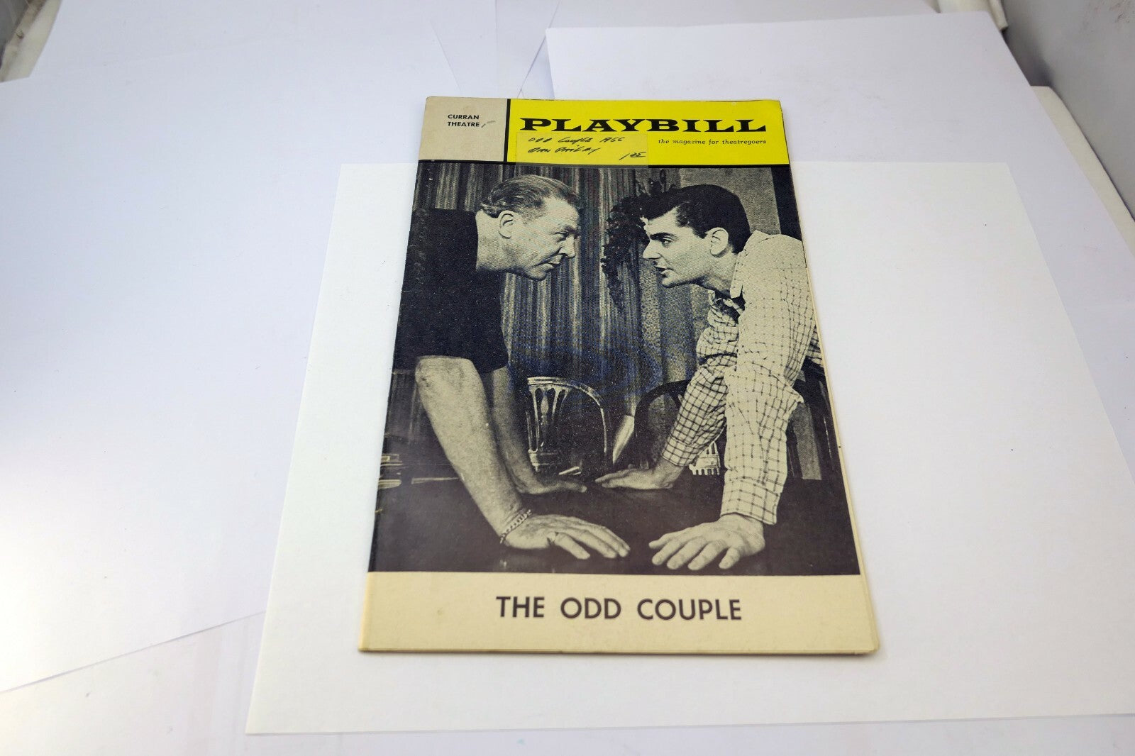 1966 Playbill: The Odd Couple, Curran Theatre with Peter Boyle magazine 