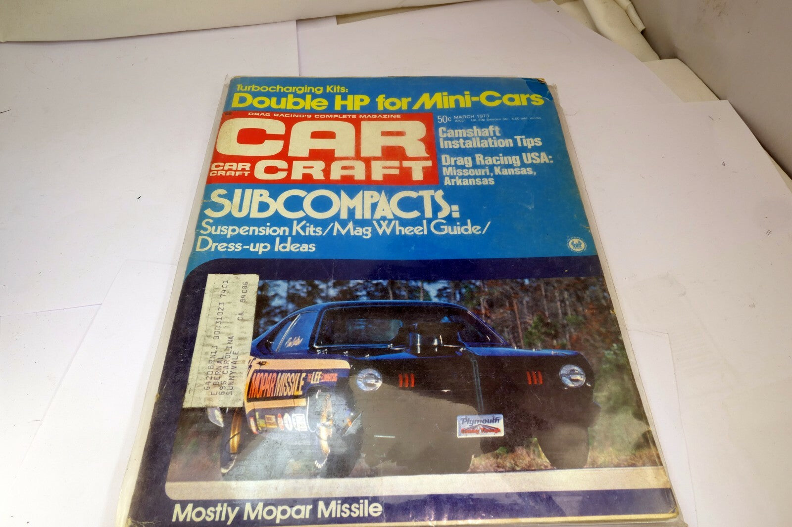 Car Craft Magazine March 1973 Double HP for Mini-Cars Drag Racing USA