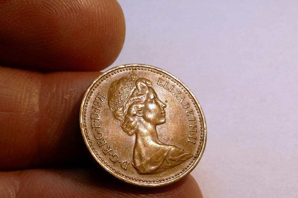 1 Penny  Coin  Elizabeth II UK Great Britain lot of two coins pack