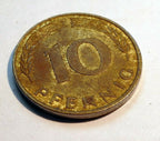10 pfennig coin 1977 germany   federal republic oak leaf