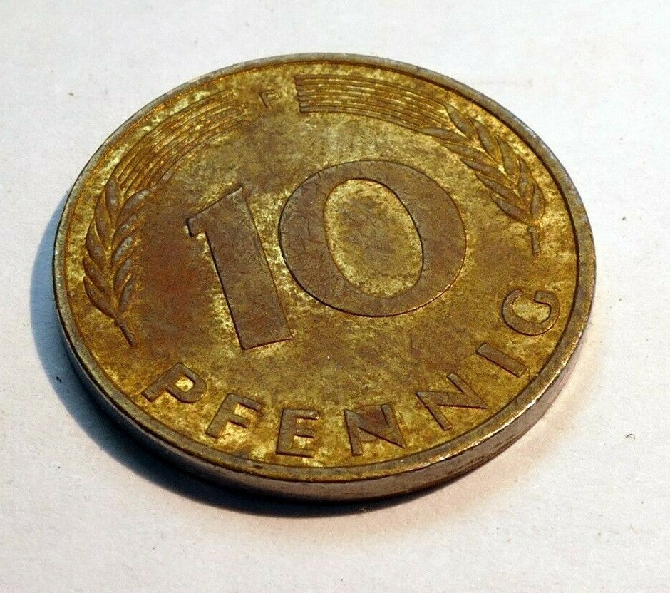 10 pfennig coin 1977 germany   federal republic oak leaf