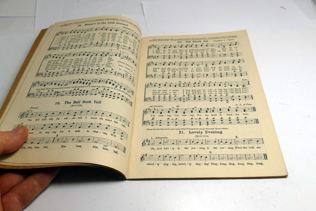 Antique "I Hear America Singing" Twice 55 Community Songs 1919 Music sheet book