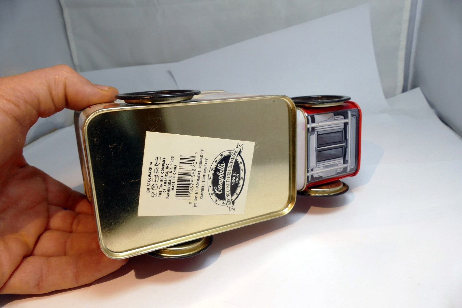Campbell's Soup Tin Box Co Truck Car With wheels Lid No 83 USA Americana design