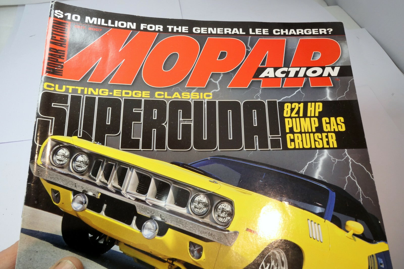 Mopar action magazine october 2007 supercuda 821 pump gas cruiser '71 small block