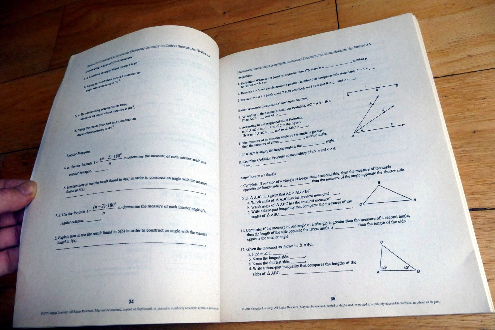 Elementary Geometry 6E for College Students: Student Study Guide with Solutions
