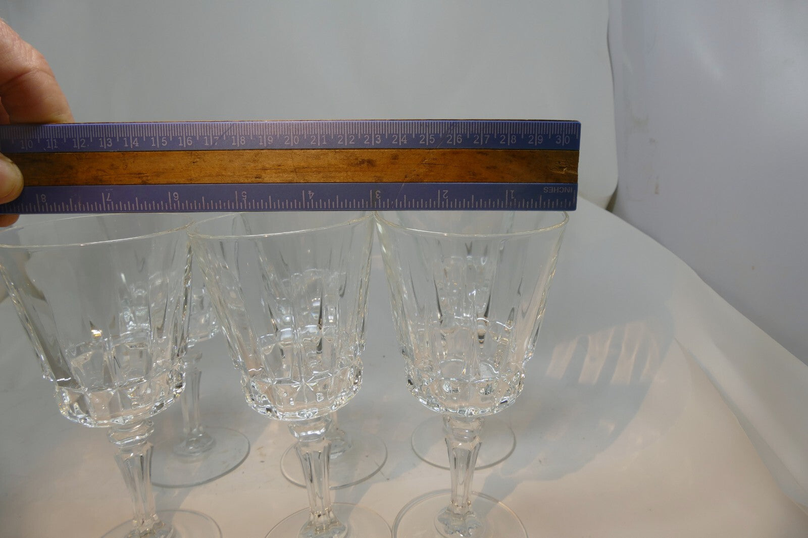 Cristal D'Arques Durand Crystal Chantelle Claret Wine Glass Goblet Set of 6