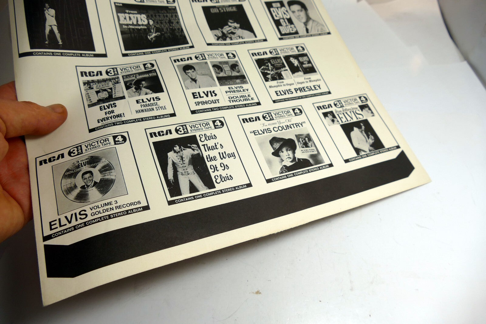 Inner Sleeve LP - Presley Elvis' Cassette Tape CATALOG RCA CAMDEN 1970's
