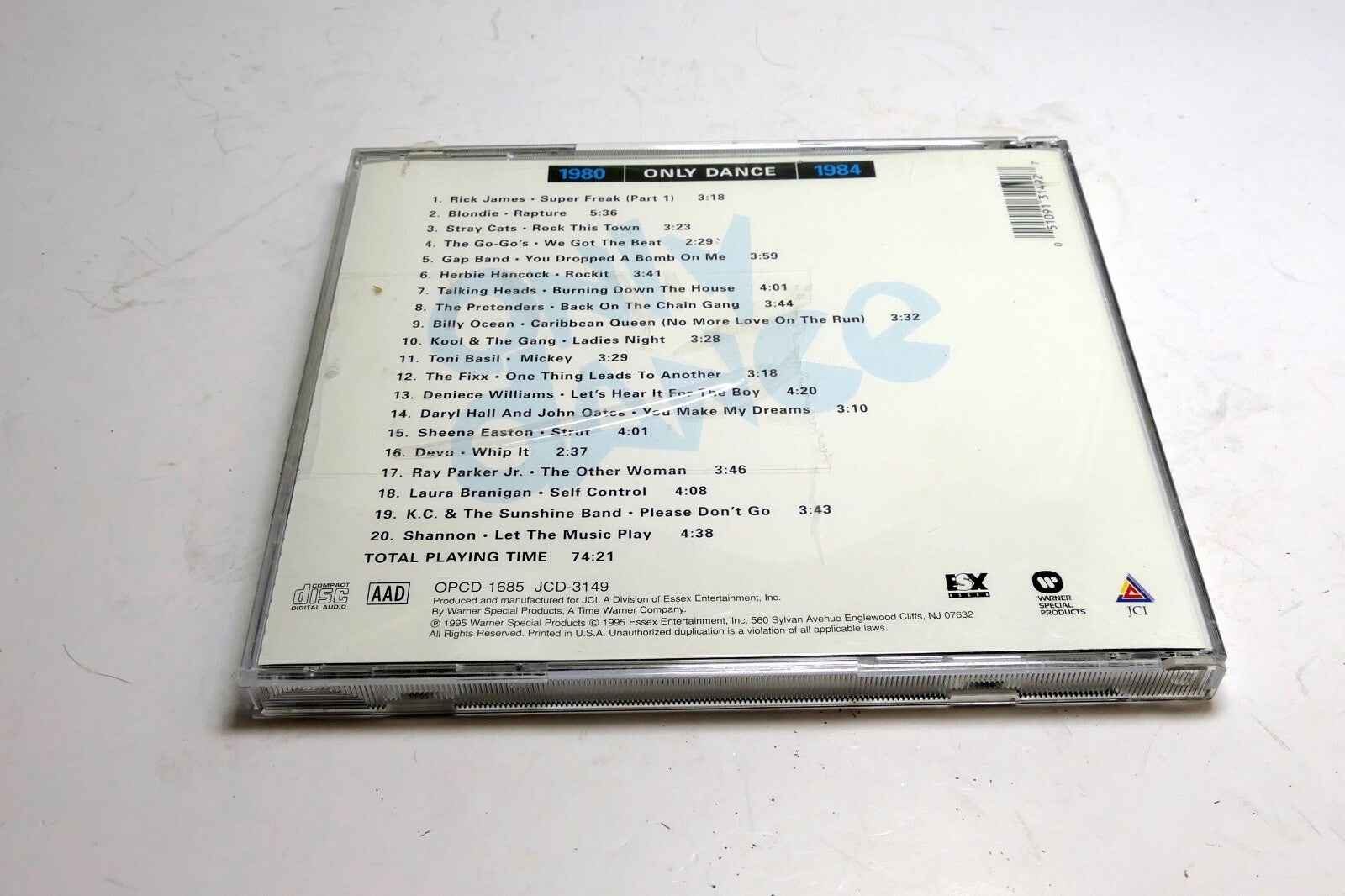 1980-1984 Twenty Hits Only Dance Various Artists CD JCD-3149 Warner Special