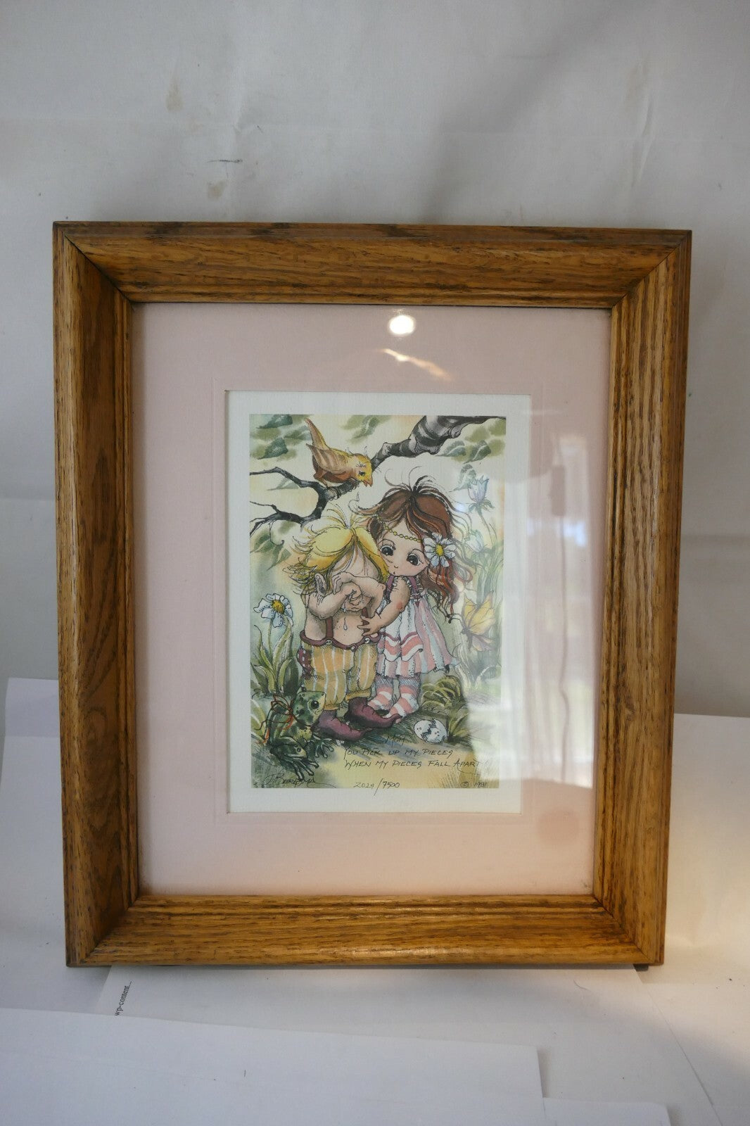 Jody Bergsma 1981 "You Pick Up My Pieces" Print 2029/7500 Framed 10X12"