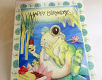 Happy birthday postcard animal shelter north shore league adopt a pet 1980's