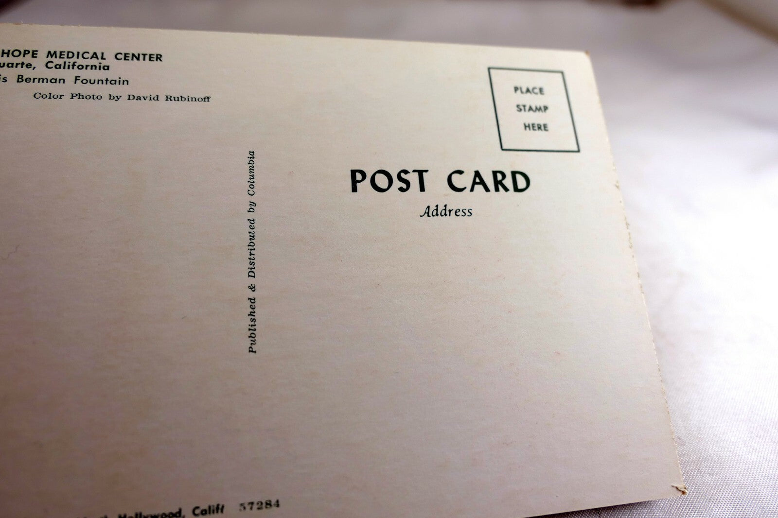 City Of Hope Duarte Medical Center California USA Postcard 1970's vintage