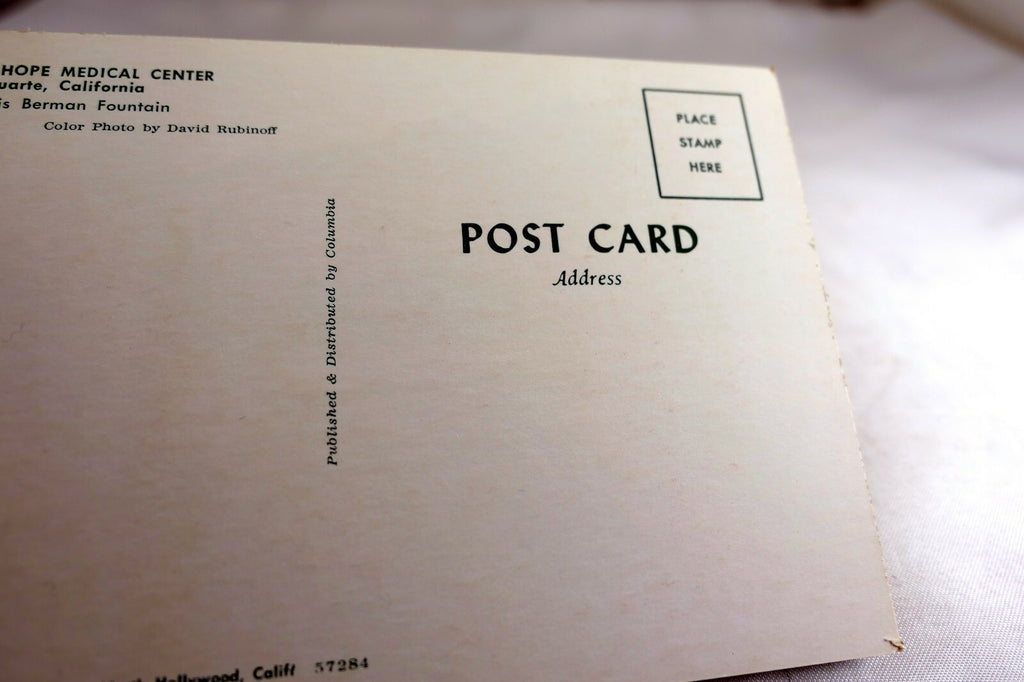 City Of Hope Duarte Medical Center California USA Postcard 1970's vintage
