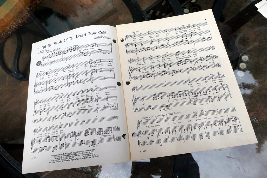 Till Sands of the Desert Grow cold by Earnest Ball  1911 Sheet Music