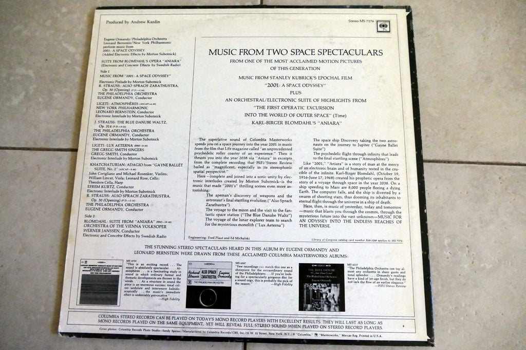 Ormandy/Bernstein ~ 2001 A Space Odyssey a 33⅓ Vinyl LP Recording NM MS 7176