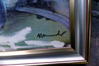 Raymond Thuilier, Baumaniere wall art painting flowers  - Menu Les Baux France
