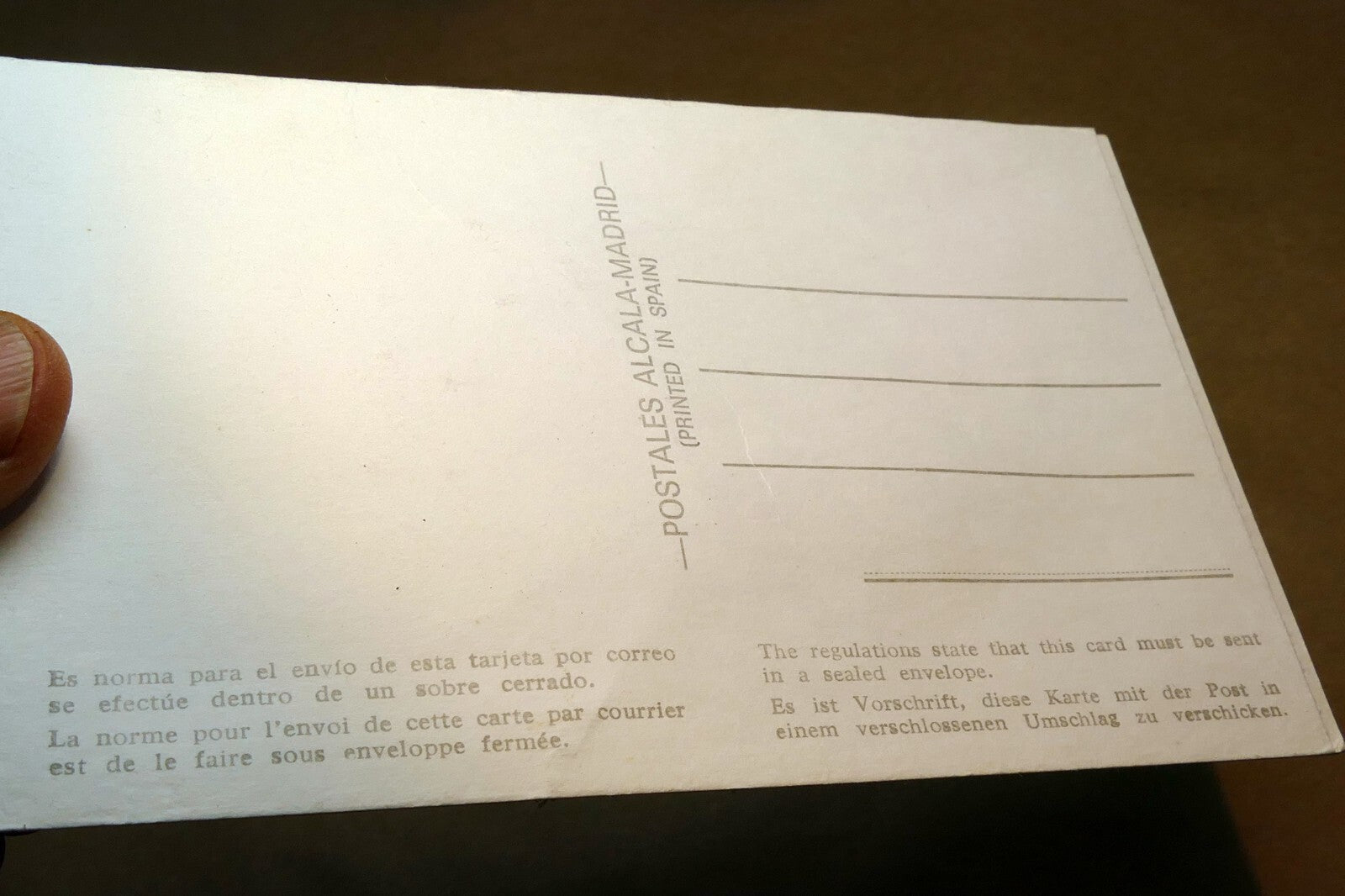 Andalucia 1970's Postcard unposted Alsala-Madrid Embriodered Dress Flamenco