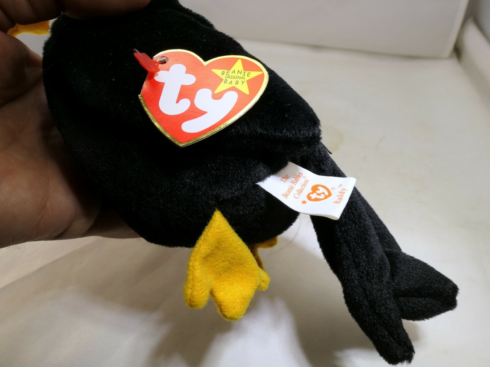 TY Beanie Baby Baldy Rare/Retired 1996 plush toy collection Bold Eagle USA
