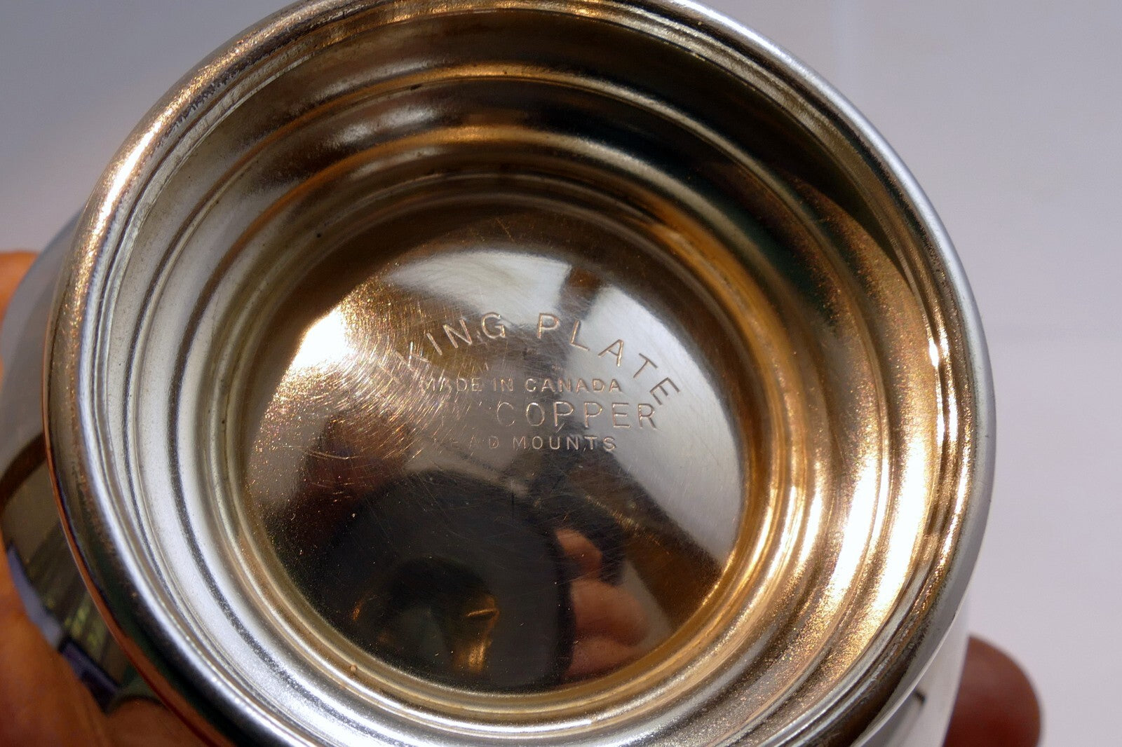 VIKING SILVER  PLATE E P COPPER CREAMER made in Canada  Lead Mounts for Tea