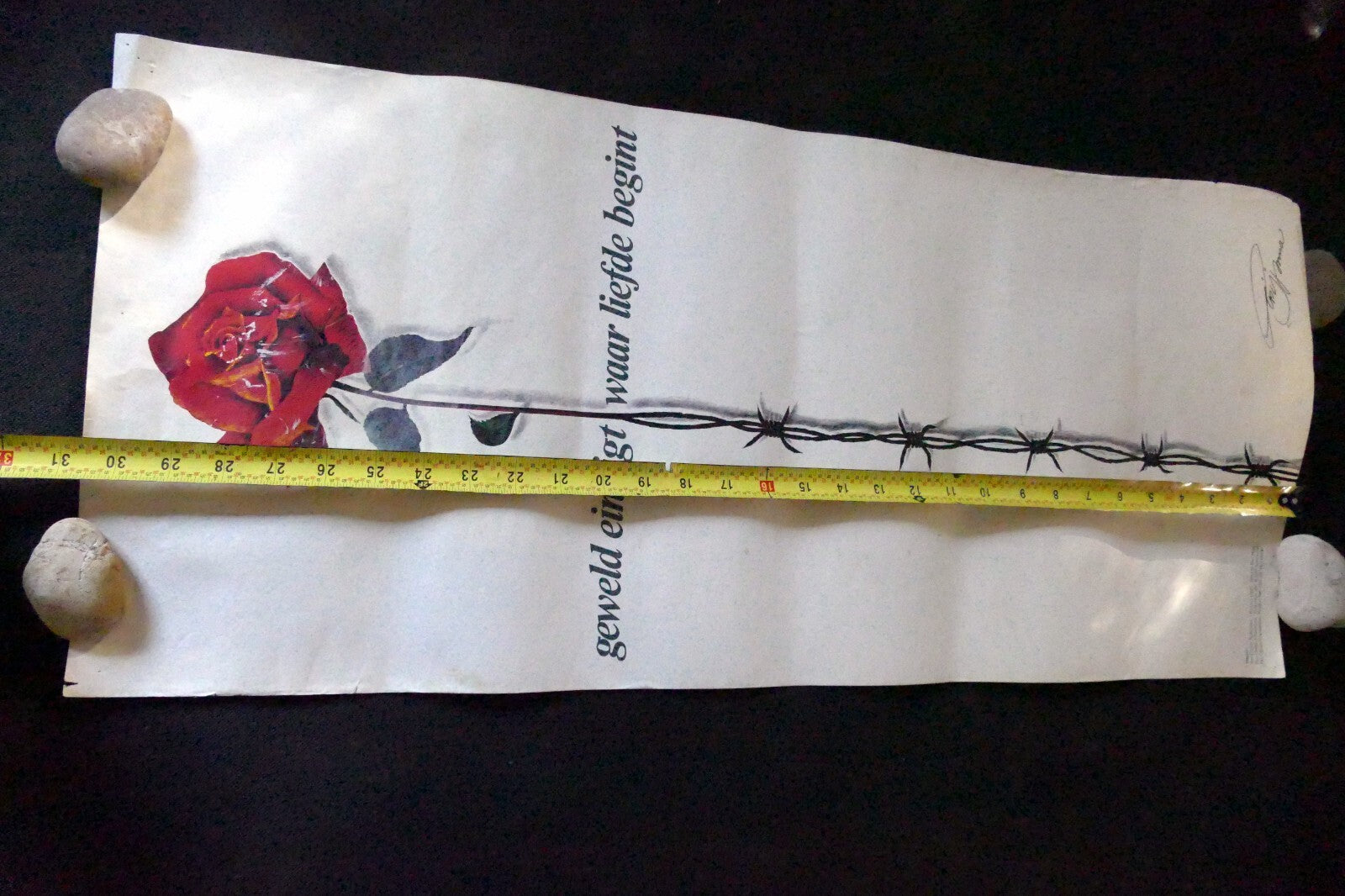 Geweld eindigt waar liefde begint Poster Peace War Domestic Violence