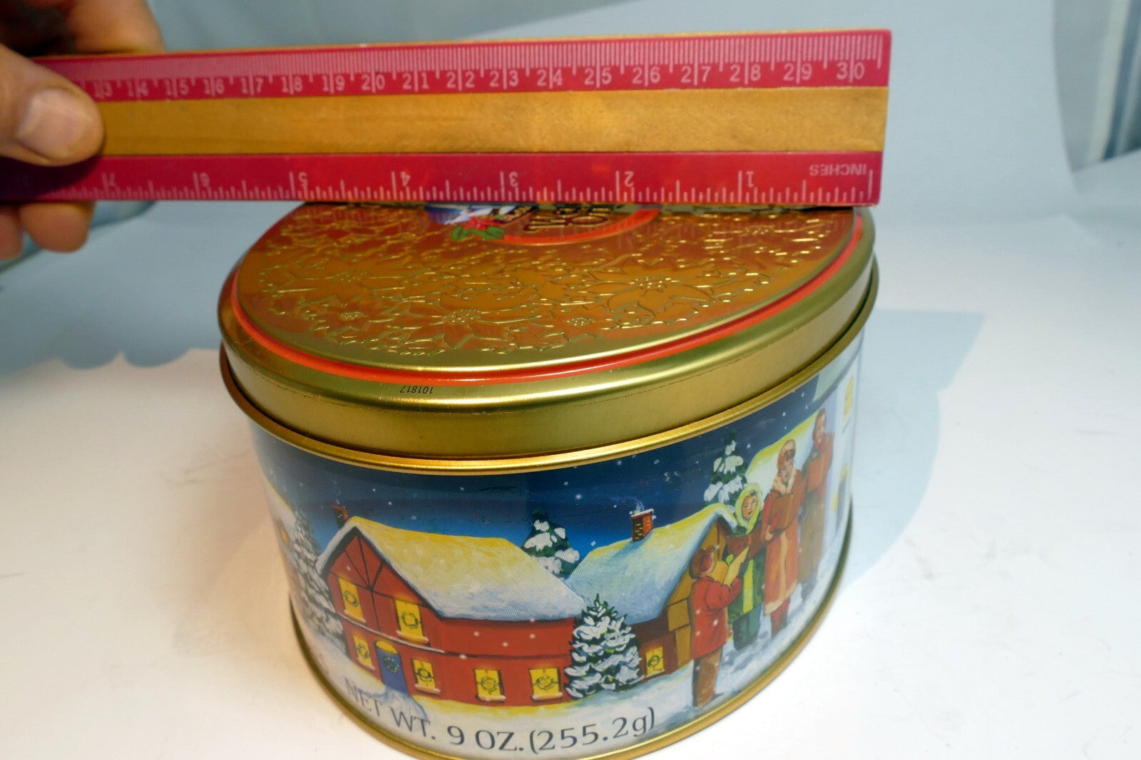 Werther's Original Candy Tin empty container  Christmas eve family snow winter
